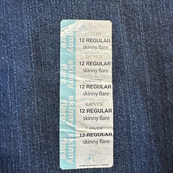 Levi’s Girls Size 12 Regular Dark Blue Skinny Flare Denim Belief Jeans N… - Picture 2 of 11